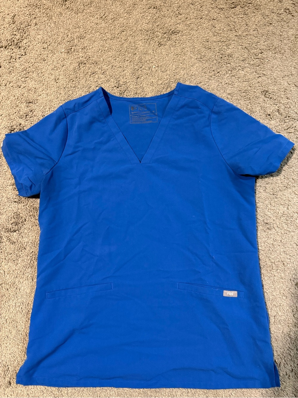 Women’s V-Neck FIGS Top in Royal Blue